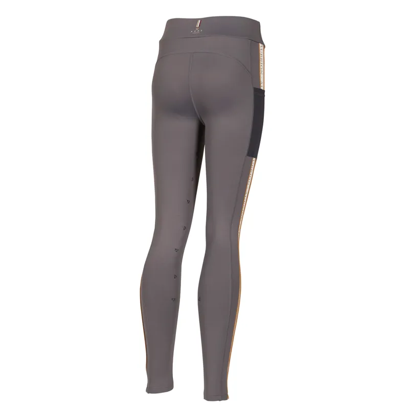 Aubrion Young Rider Team Shield Riding Tights - Grey-2